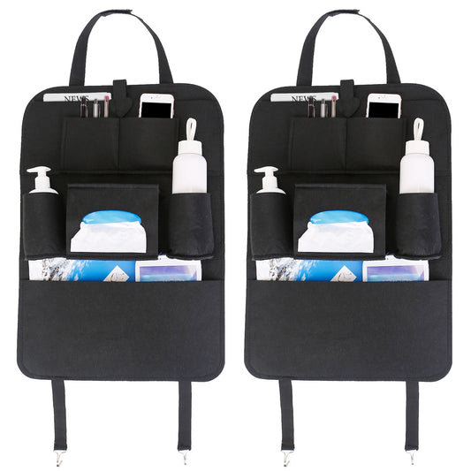 2Pcs Car Backseat Organizer Multi-pocket Car Storage Bag with 7 Pockets