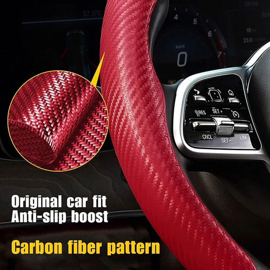Universal car steering wheel cover carbon fiber texture handle